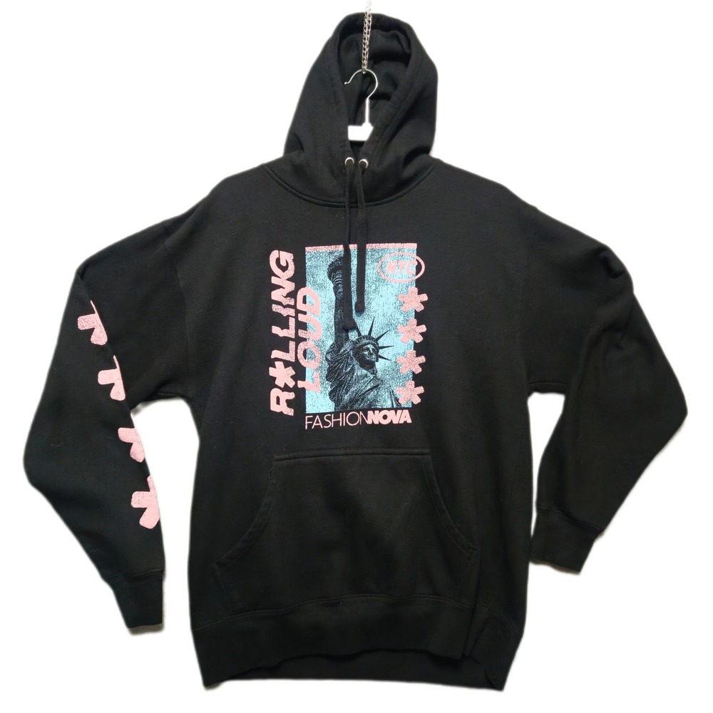 Fashion Nova Rolling Loud Exclusive Festival Puff Print Hoodie‎ Size Large
